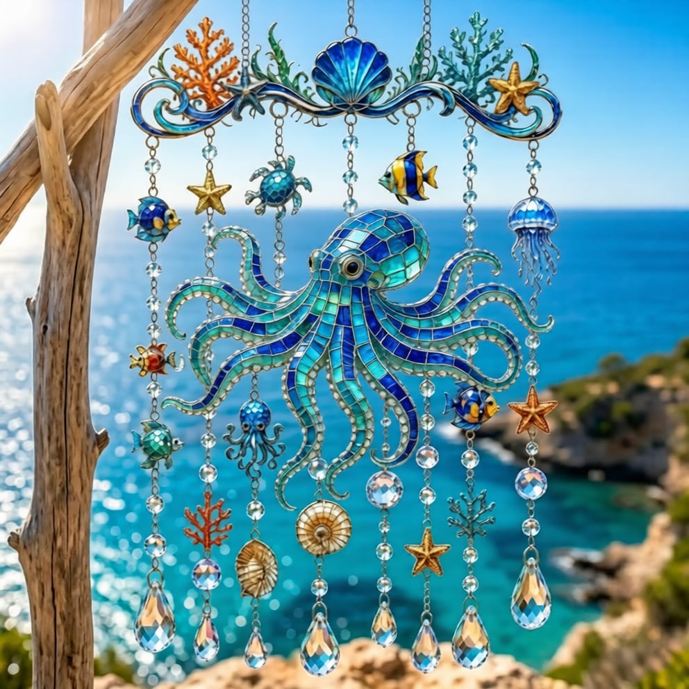 đ Ocean-Themed Wind Chime â Bring the Ocean Glow to Your Garden