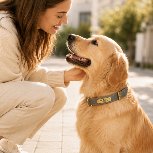 Personalized Dog Collar with Name & Phone Nr.