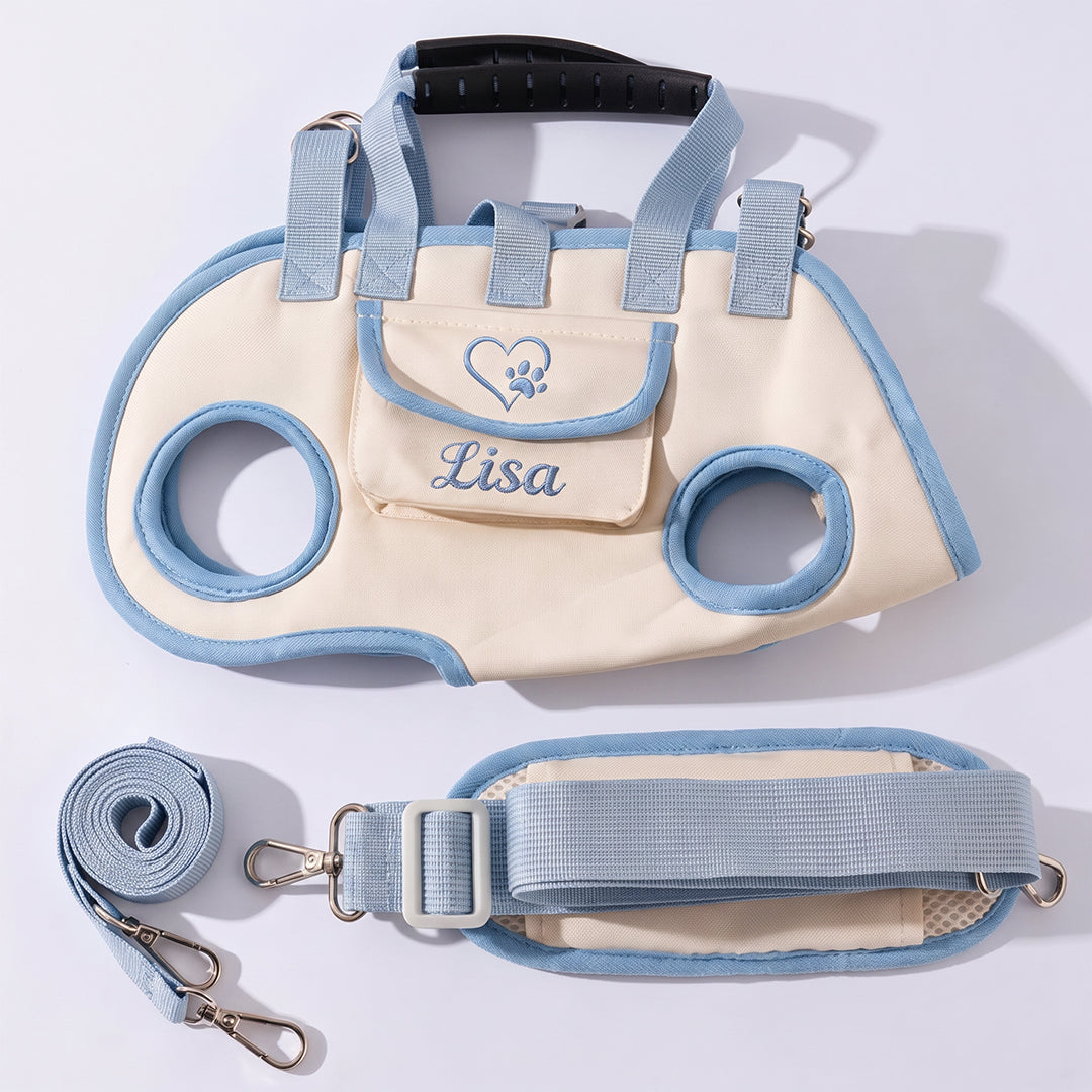 Personalized Custom Portable, Breathable, Crossbody Pet Backpack