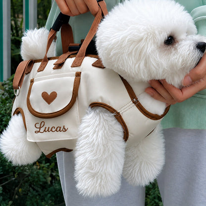 Personalized Custom Portable, Breathable, Crossbody Pet Backpack