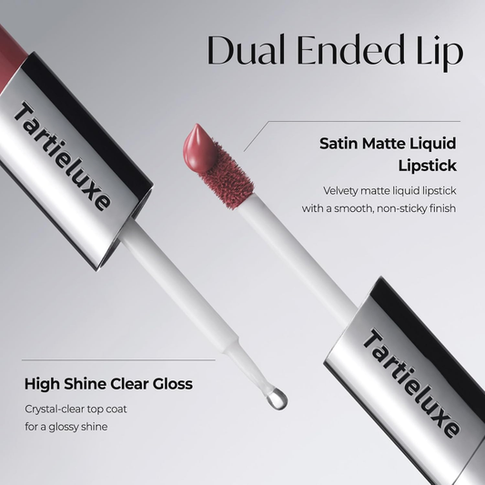 Perfect Twin Lip — Dual-Ended Liquid Lipstick with Velvet Matte Color and Glossy Shine
