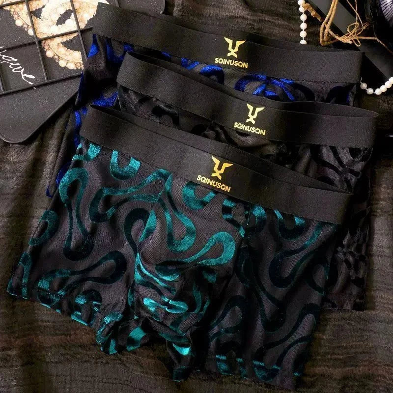 QS Sexy Breathable Mesh Boxer Shorts detail