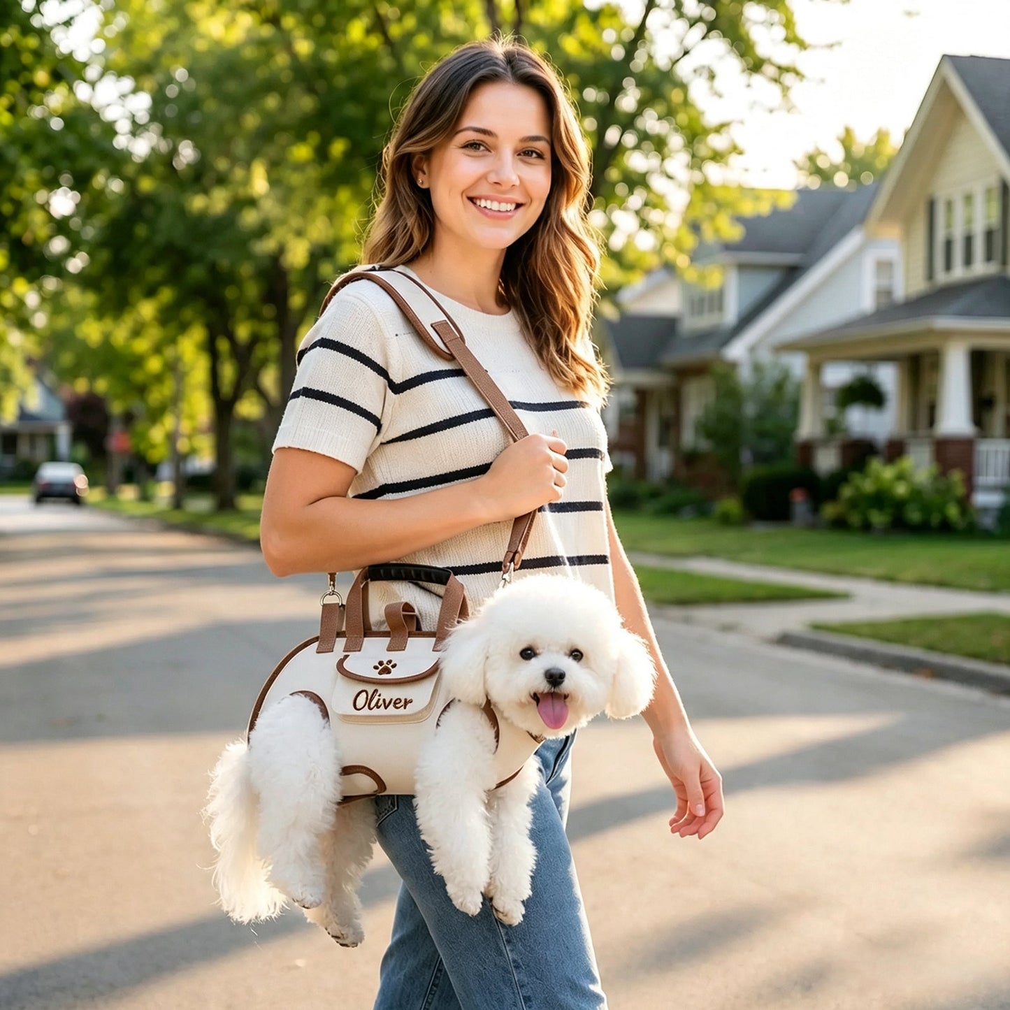 Personalized Custom Portable, Breathable, Crossbody Pet Backpack