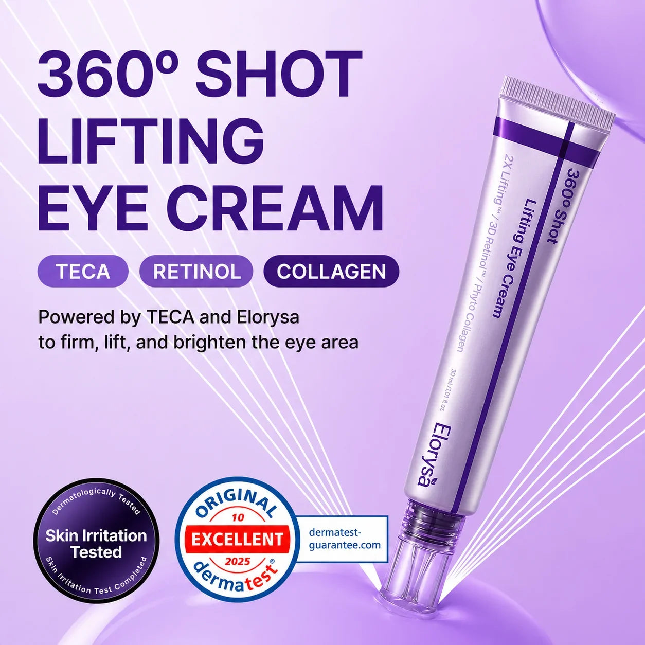 Elorysa 360° Eye Cream – Instant Dark Circle Brightener & Rapid Anti-Puffiness & 360° Firming Wrinkle Reducer