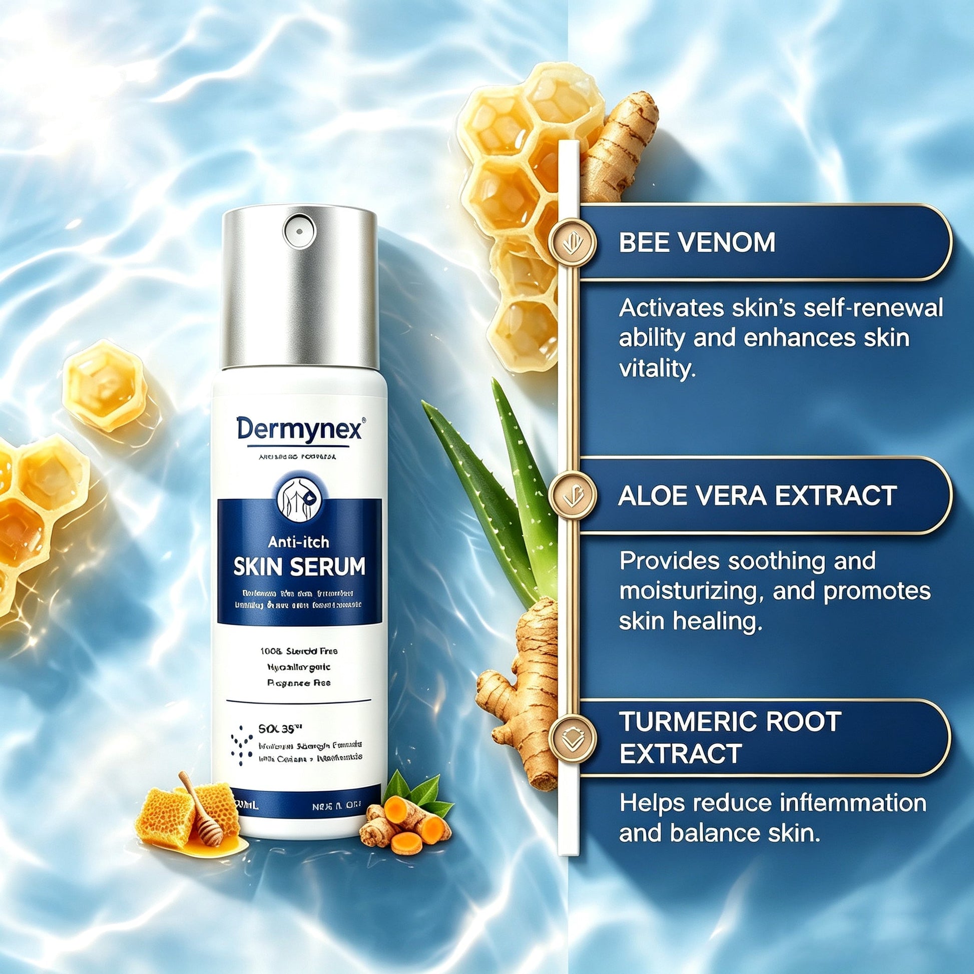 Dermynex™ Psoriasis & Eczema Relief Spray — Advanced Skin Recovery Mist with Bee Venom & Omega-3