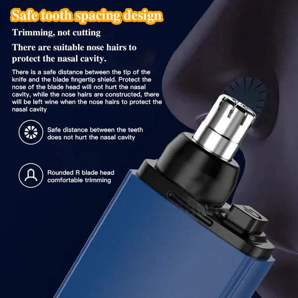🎁 HOT SALE 50% OFF 💕 Rechargeable Portable Nose Hair Trimmer – Painless Precision, Built-In LED Light & USB-C Fast Charging – A Grooming Essential for Men ✨