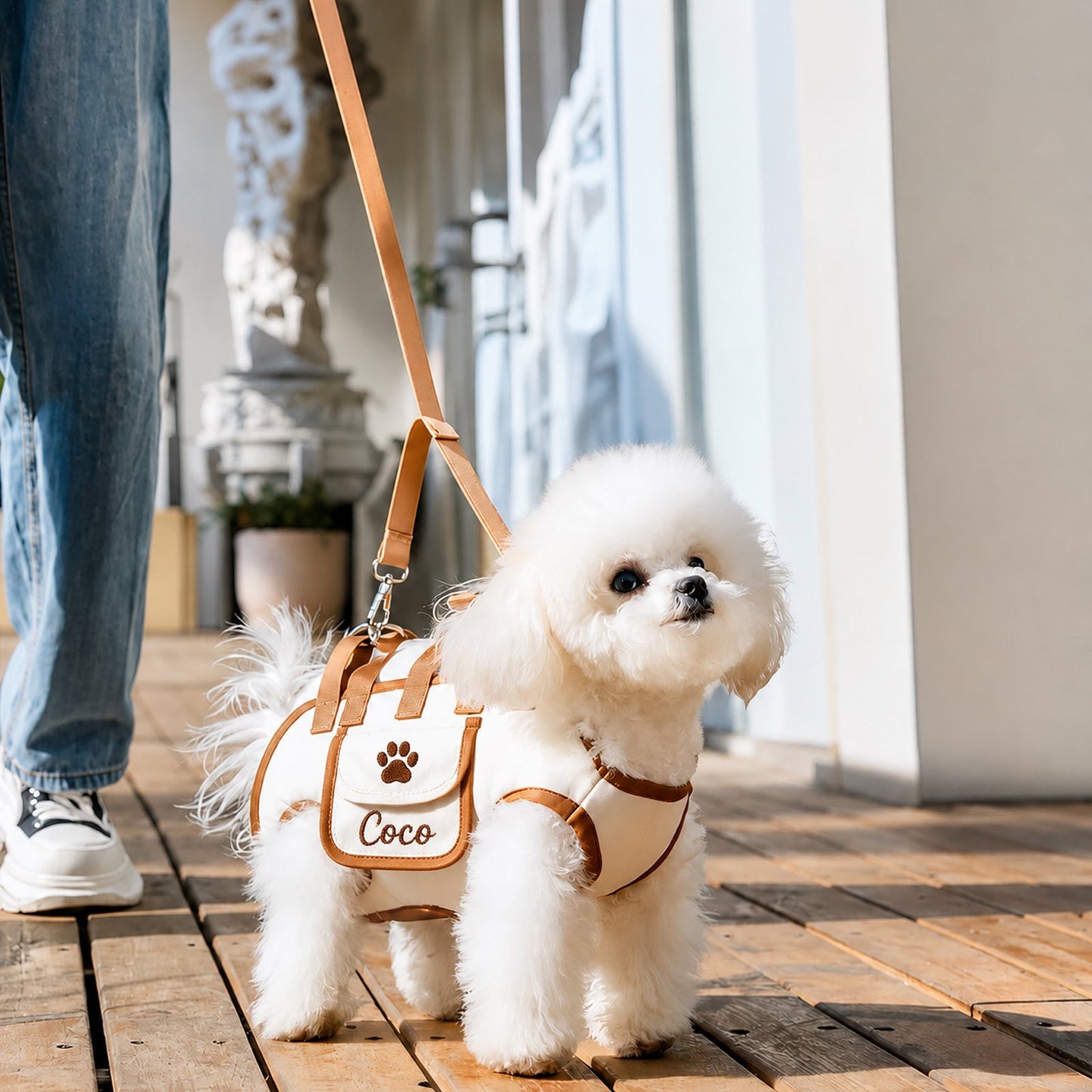 Personalized Custom Portable, Breathable, Crossbody Pet Backpack