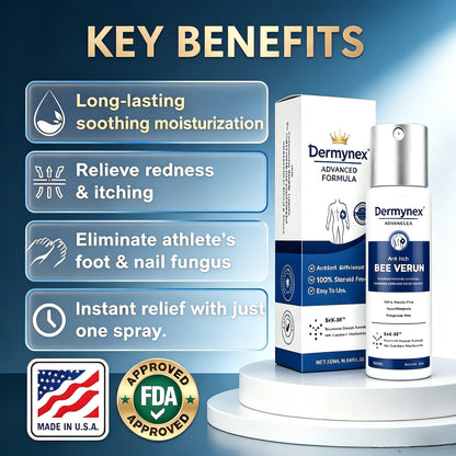 Dermynex™ Psoriasis & Eczema Relief Spray — Advanced Skin Recovery Mist with Bee Venom & Omega-3