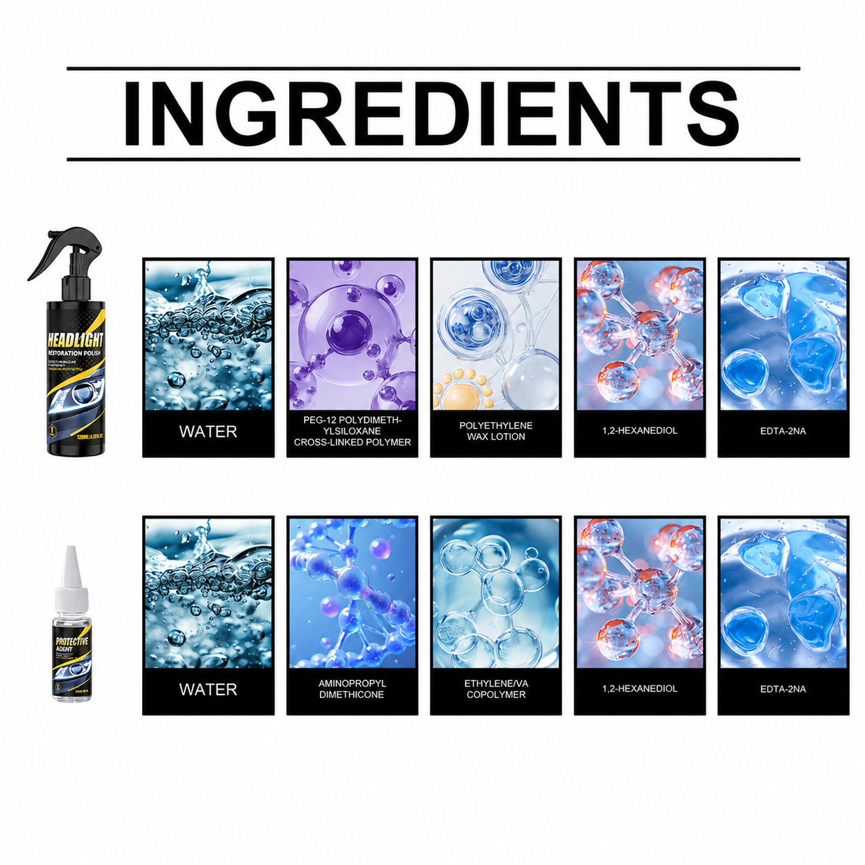 Professional Headlight Polish and Sealant Kit