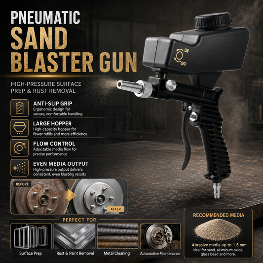 ✨Portable Sand Blaster Gun Kit, Pneumatic Tool for Rust Removal