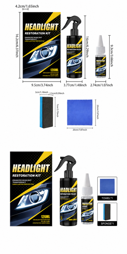 Professional Headlight Polish and Sealant Kit