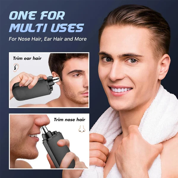 🎁 HOT SALE 50% OFF 💕 Rechargeable Portable Nose Hair Trimmer – Painless Precision, Built-In LED Light & USB-C Fast Charging – A Grooming Essential for Men ✨
