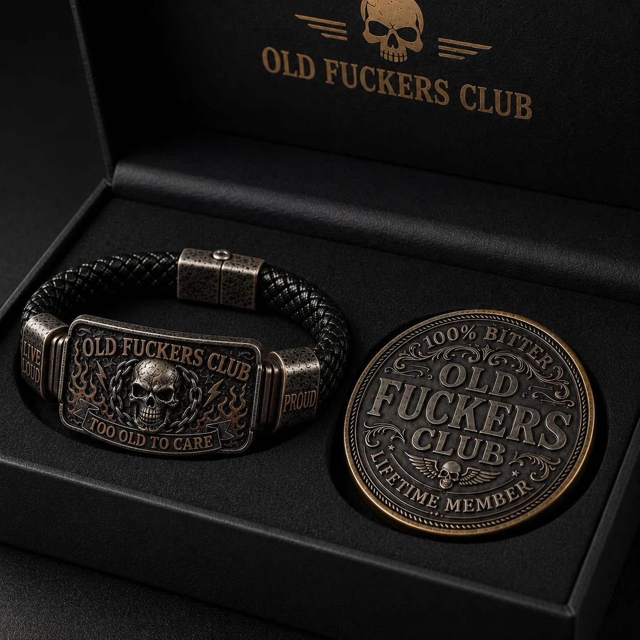 🔥 Today Only:Old-fuckers club bracelet/ coin
